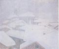 Nevicata a Courmayeur - 1959 - 50x60
